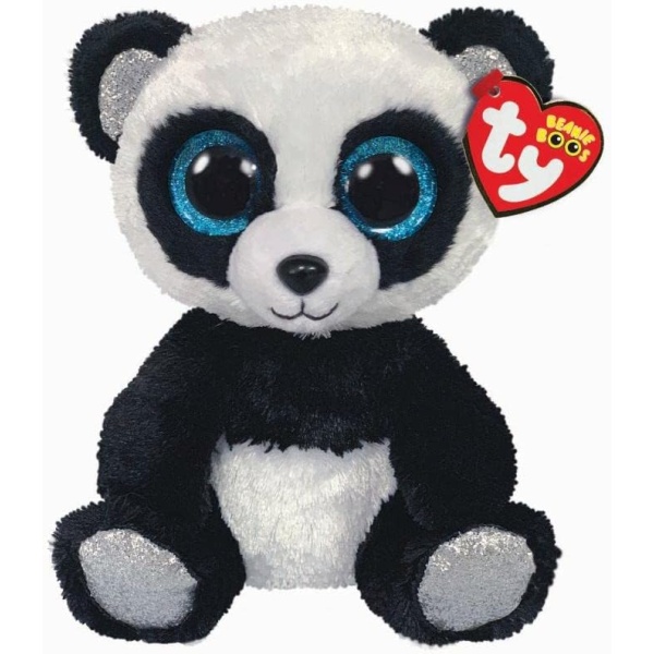 Jucarie Plus Ty Boos Bambus Panda Alb-Negru Plus 15 Cm TY 36327